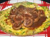 Omelette aux fines herbes et rognons d'agneau