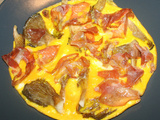 Omelette (frittata) aux pleurotes et coppa