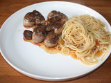 Rognon de veau sauté au beurre et spaghetti sauce fond de veau