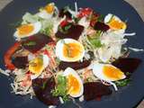 Salade croquante betterave et oeufs