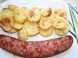 Saucisse de Montbéliard à la plancha et gratin dauphinois