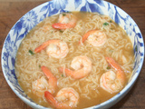 Soupe chinoise aux crevettes et gingembre