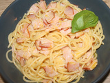 Spaghetti  alla carbonara  au bacon