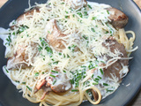 Spaghetti au foie de lapin