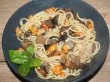 Spaghetti aux moules et duxelle forestière