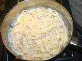 Tagliatelles sauce Alfredo au bacon