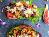 Bruschetta au teff germé et légumes du soleil