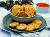 Biscuits apéritifs au parmesan et moutarde à l'ancienne