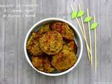 Boulettes de courgette à l'oignon, curry et flocons d'avoine