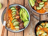 Bowl de riz au saumon teriyaki