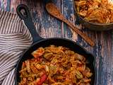 Chou sauté aux tomates et épices cajun