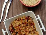 Crumble de poisson au chorizo sur julienne de légumes