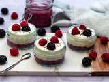 Curd de fruits rouges et mousse au fromage blanc