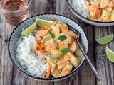 Curry rouge de poisson au lait de coco