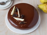 Entremets au chocolat au lait et poire