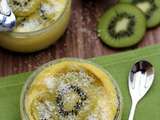 Flan au coco et kiwi