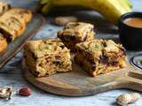 Gâteau à la banane, beurre de cacahuète et pépites de chocolat