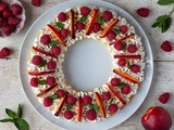 Gâteau couronne: crème mascarpone vanille et fruits d'été