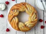 Gâteau noix de coco et framboises