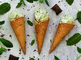 Glace à la menthe et chocolat