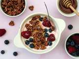 Granola bowl aux fruits rouges