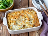 Gratin de pâtes au chèvre et lardons