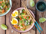 Laksa de nouilles aux légumes