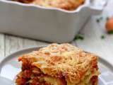 Lasagnes au veau, petits-pois et carottes