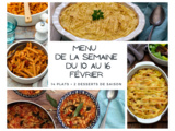 Menu de la semaine - Du 10 au 16 février