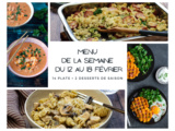 Menu de la semaine - Du 12 au 18 février