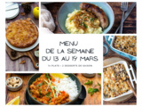 Menu de la semaine - Du 13 au 19 mars