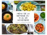 Menu de la semaine - Du 14 au 20 novembre