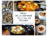 Menu de la semaine - Du 17 au 23 février