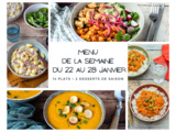 Menu de la semaine - Du 22 au 28 janvier