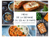 Menu de la semaine - Du 25 au 31 mars