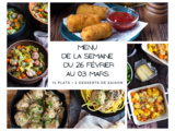 Menu de la semaine : du 26 février au 03 mars