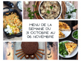 Menu de la semaine : du 31 octobre au 06 novembre