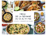 Menu de la semaine printemps - Du 13 au 19 mai