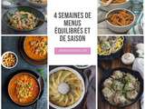 Menu Hiver : Planning repas #2