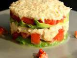 Millefeuille au crabe, avocat et tomate