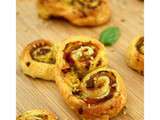 Palmiers salés {pesto & jambon cru}