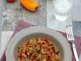 Petit-épeautre façon risotto aux légumes du soleil