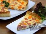 Quiche aux knacki et mimolette