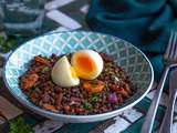 Salade de lentilles au bacon et oeuf mollet au Cookeo (ou sans)