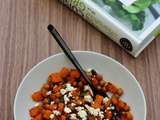 Salade de pois chiches, butternut rôtie et fêta à la vinaigrette au sumac