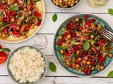 Salade de pois-chiches et légumes du soleil