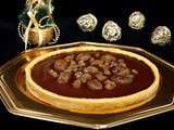 Tarte à la crème de marrons, chocolat et marrons glacés