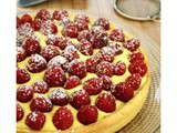 Tarte au mascarpone et framboises