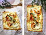 Tarte aux deux fromages de chèvre et miel