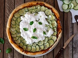 Tarte fine à la courgette et stracciatella